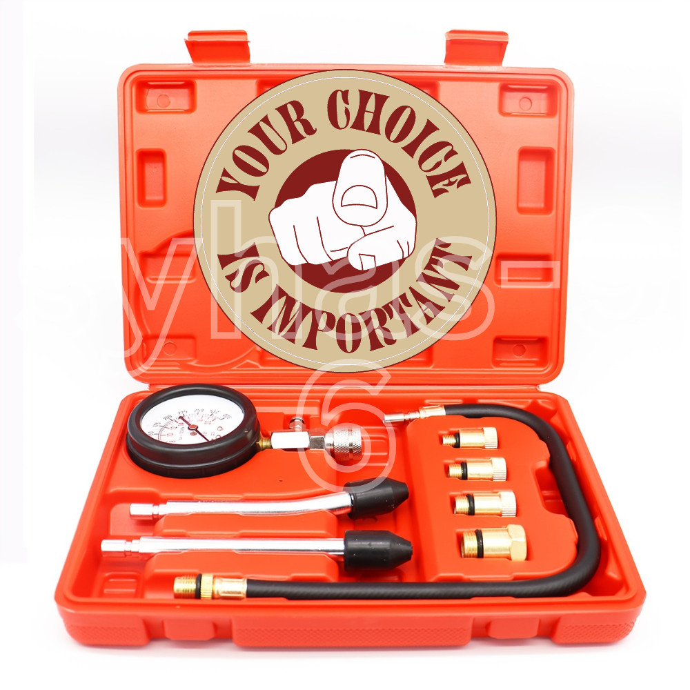 Compression Engine Tester Kit Cylinder Gauge Tool Gas Petrol Auto