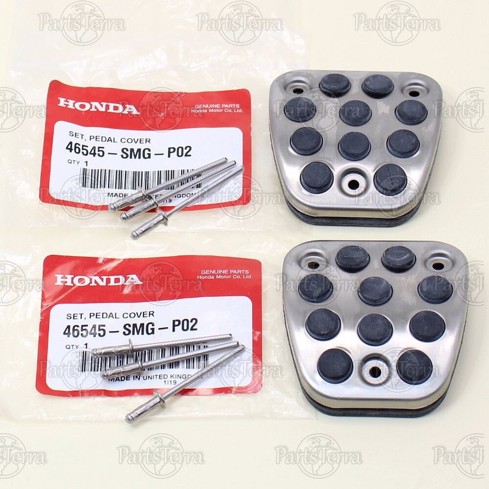 OEM Honda Civic Accord Acura RSX Clutch & Brake Pedal Cover 46545-SMG-P02 - 2 pc