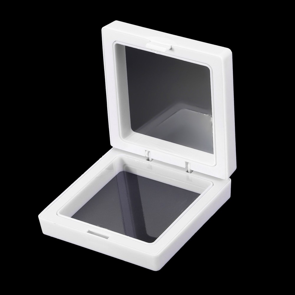 3Pcs 3D Floating Display Case, Coin Display Holder Case(White, 2.8x2.8″)