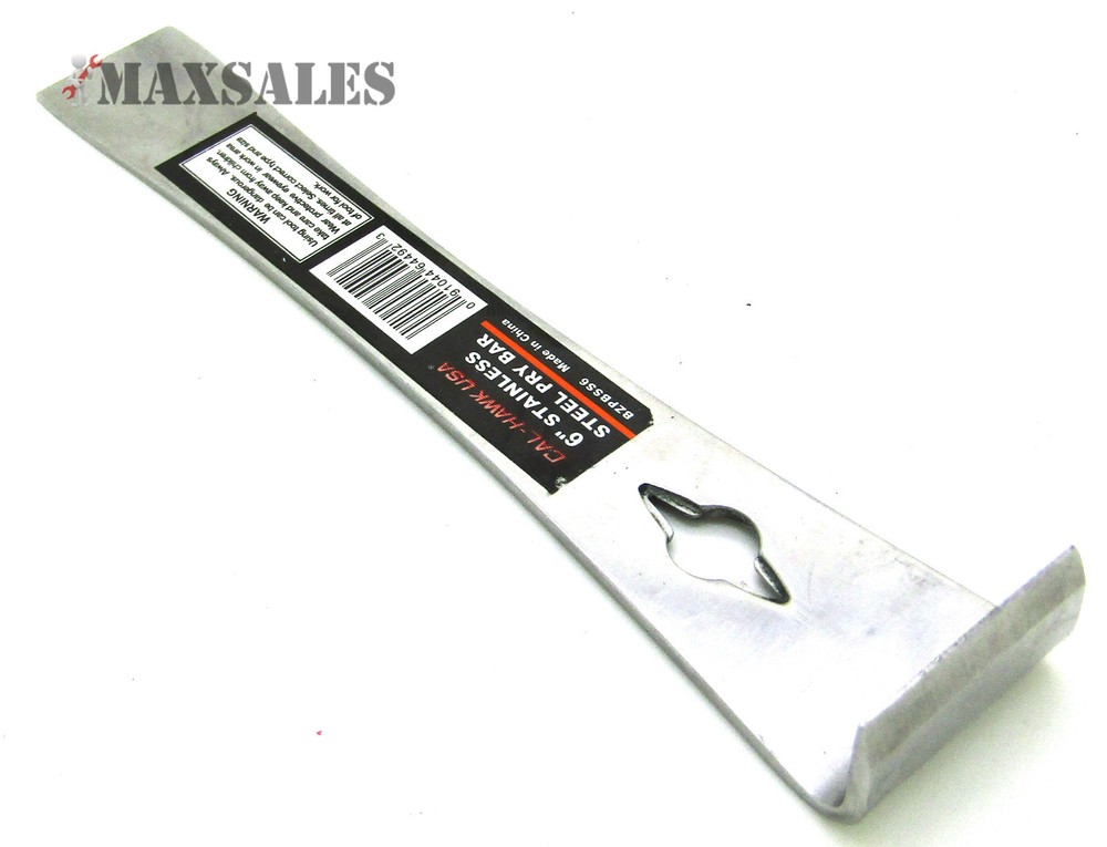6" STAINLESS STEEL PRY BAR Set Nail Puller SCRAPER Heavy Duty Bars