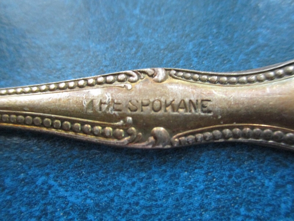 VINTAGE "THE SPOKANE" (FORMER SPOKANE WASHINGTON HOTEL) SILVERPLATE PICKLE FORK