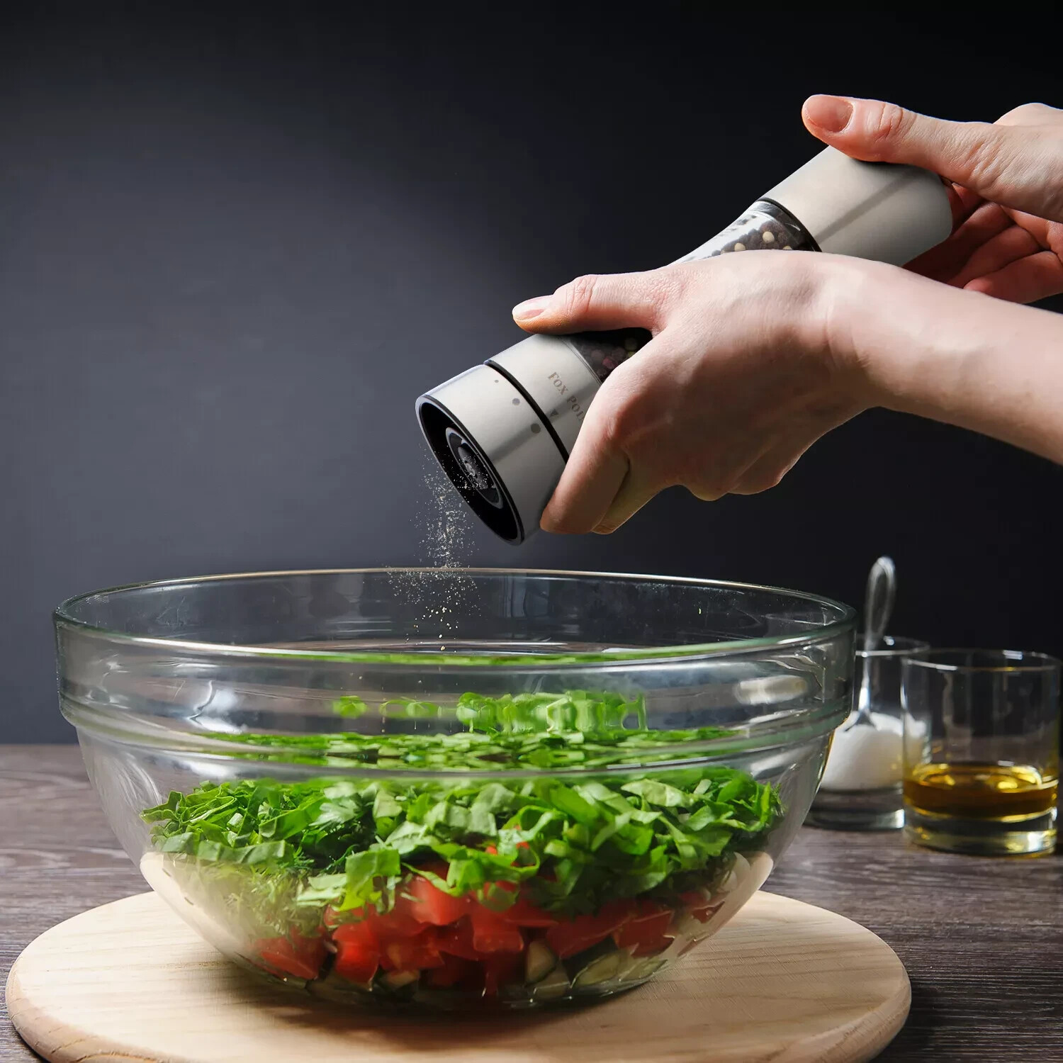 Stainless steel Salt and Pepper grinder set