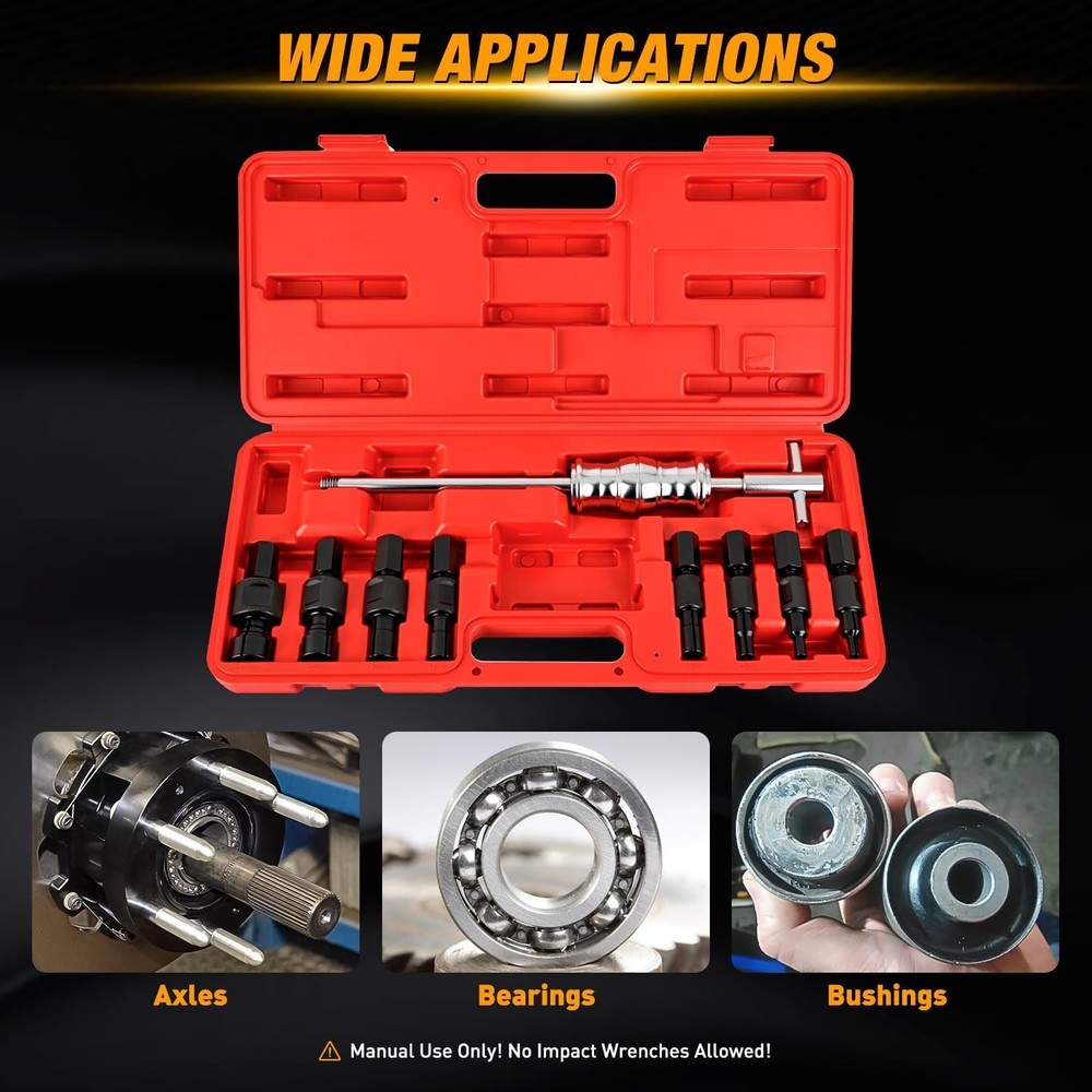 Heavy Duty 9pc Internal Bearing Puller Kit with Slide Hammer 8-32mm