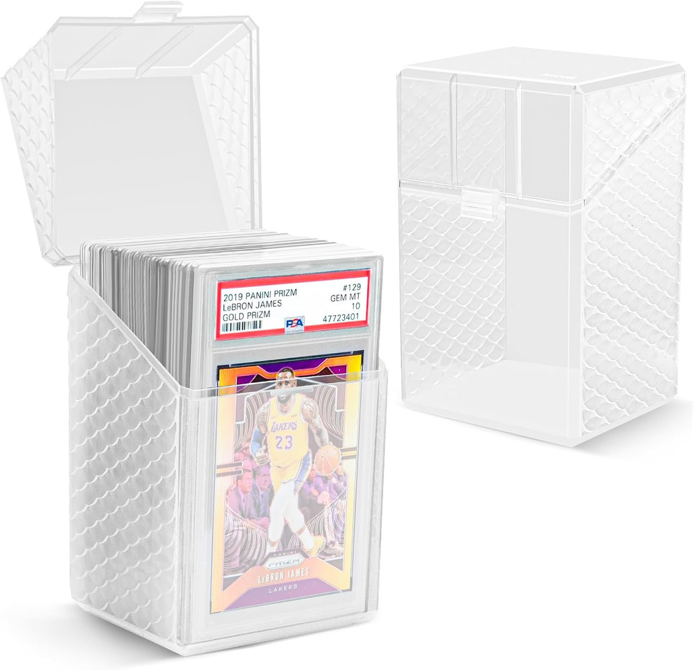 Graded Card Case - Eva Hard Case with 2 Clear Storage Boxes 24 Card Board Compat