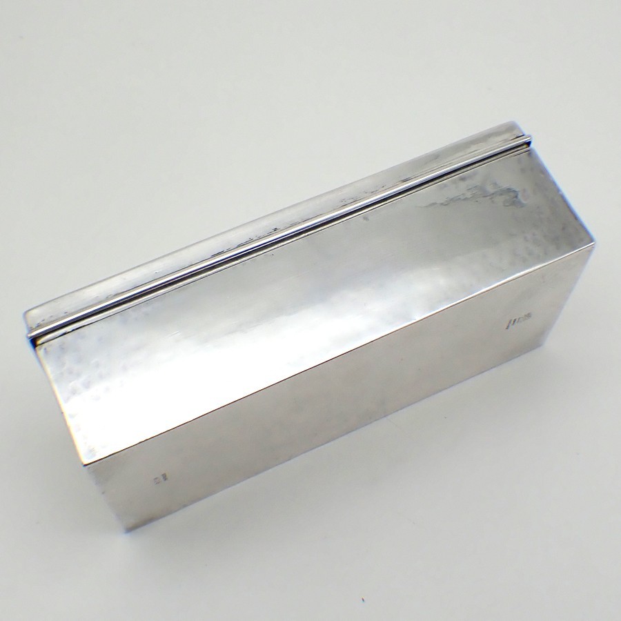 Arts and Crafts Rectangular Box Lebolt Sterling Silver Mono PDW Inscribed Inside