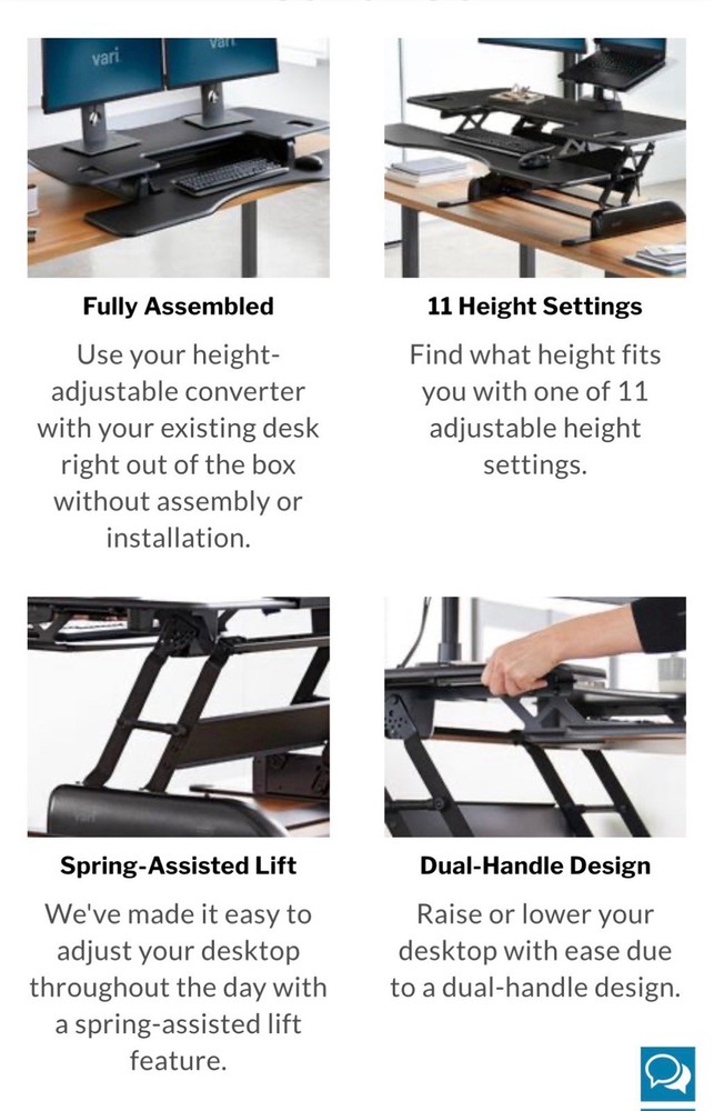 VariDesk Pro Plus 48 Height Adjustable Standing Desk Converter