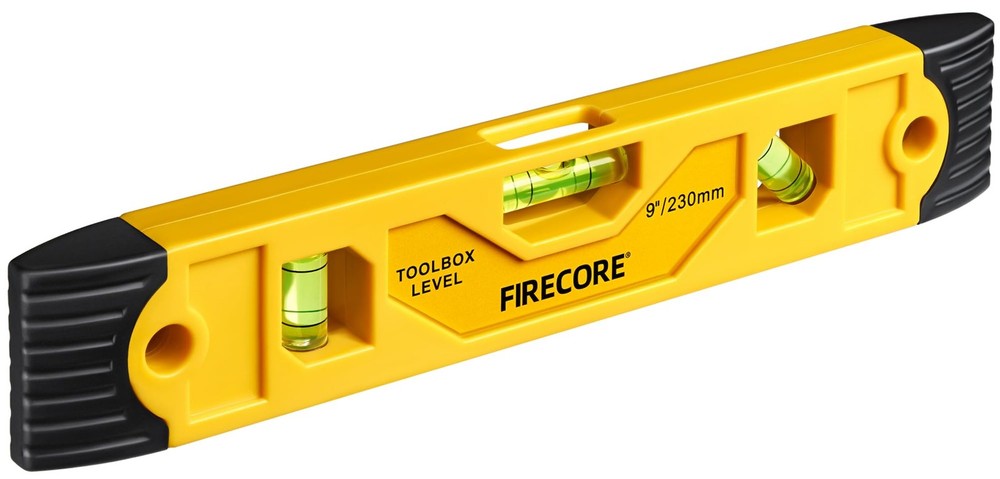 Torpedo Level Magnetic, Firecore 9 Inch Shockproof Small Leveler Tool Orange