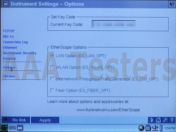 Fluke Networks EtherScope Series I Network Assistant w/ LAN Option