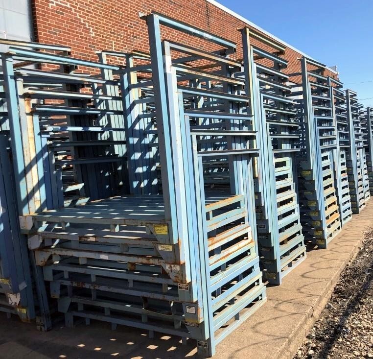 Portable Stack Rack Nestable Nesting Stacking Pallet Stack Warehouse Stacker