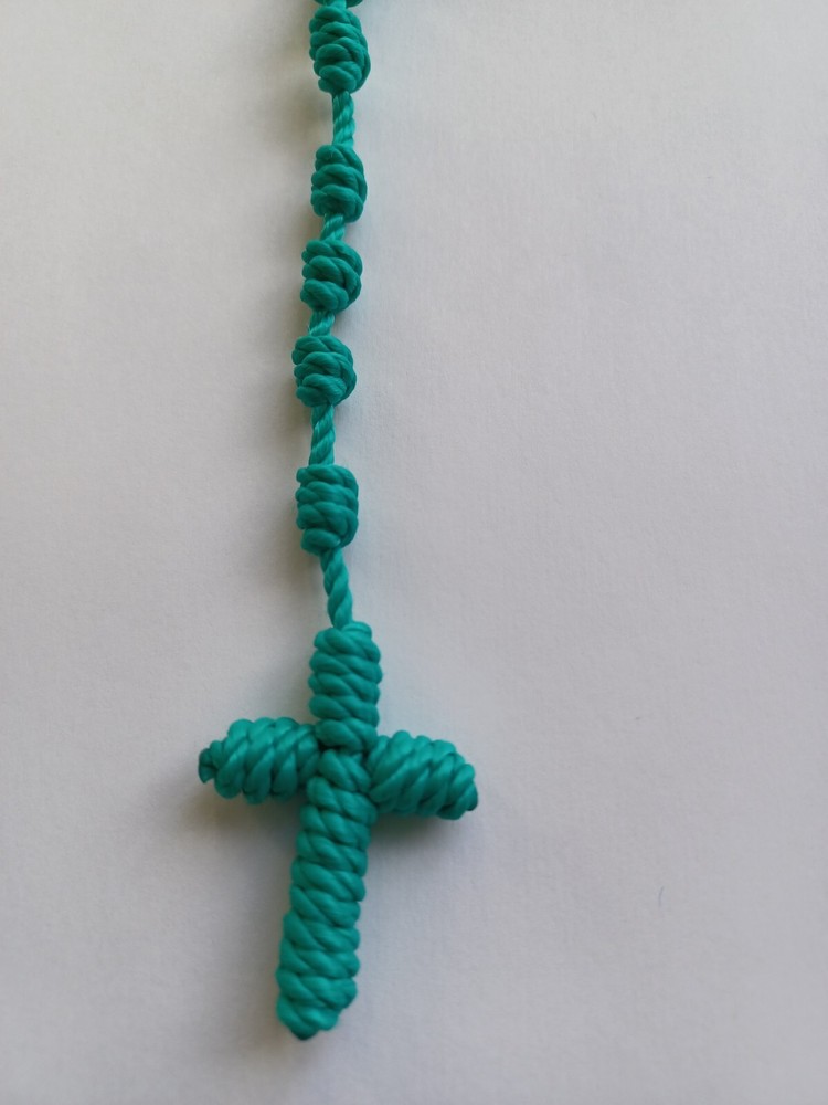 Nylon Rosary Knotted Cord Turquoise