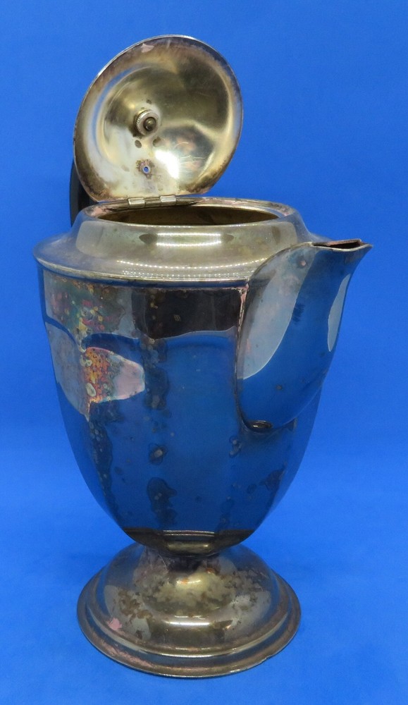Silver plate electroplate vintage Victorian antique footed coffee pot