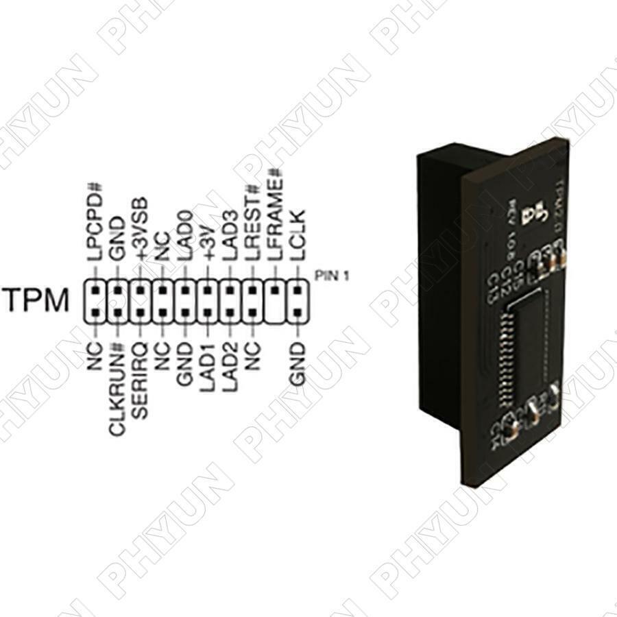 TPM 2.0 Module Trusted Platform For ASUS Windows 11 Motherboard 20 Pin LPC Card