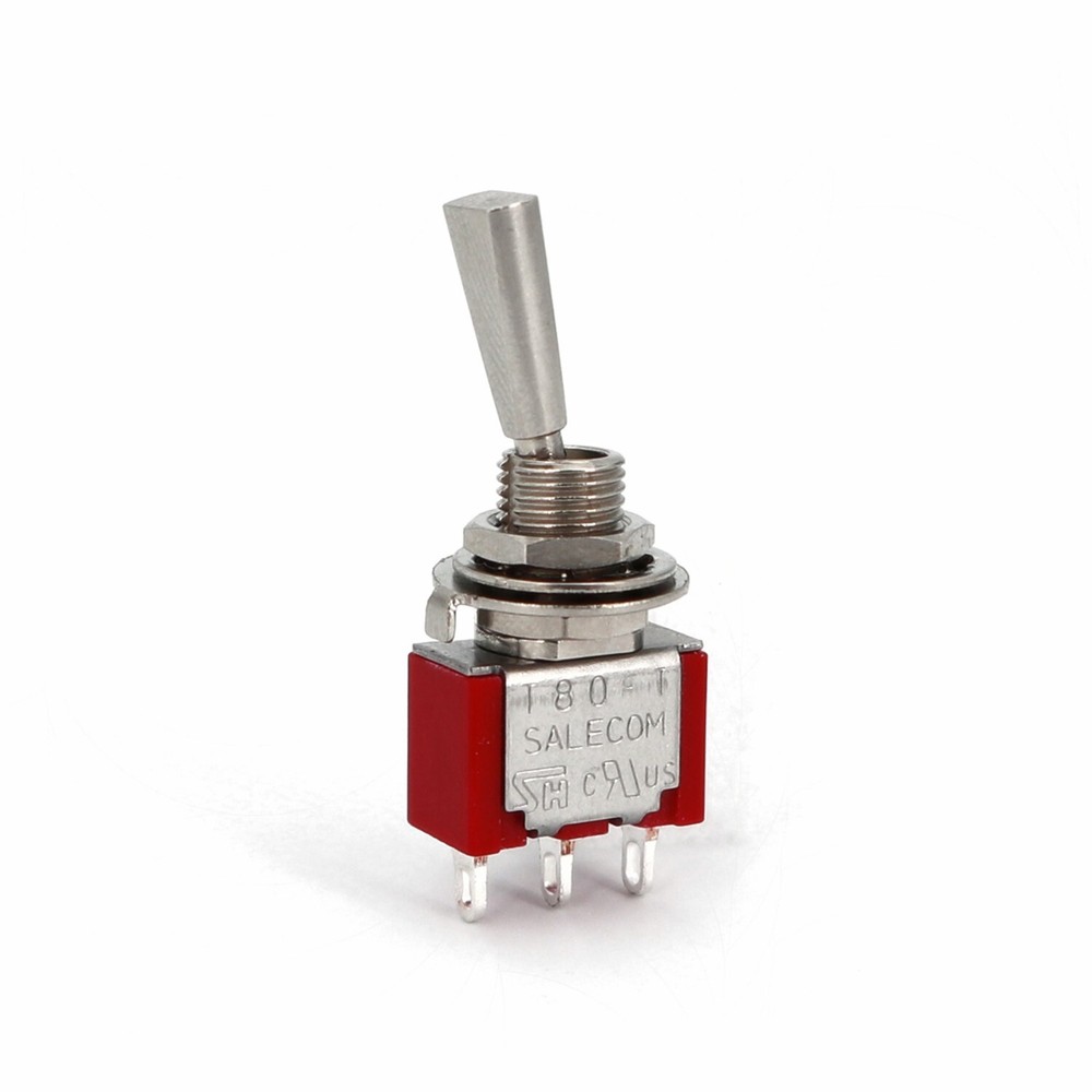 10Pcs SH T8013-U Flat Handle 3-Pin ON-ON 2-Position SPDT Mini Toggle Switch