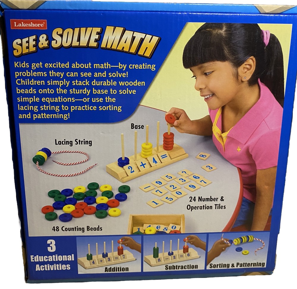 Math Learning Game See and Solve Math By Lakeshore Wooden Educational