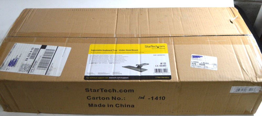 StarTech.com Under Desk-Mount Keyboard Tray - 26.4” Wide - Adjustable