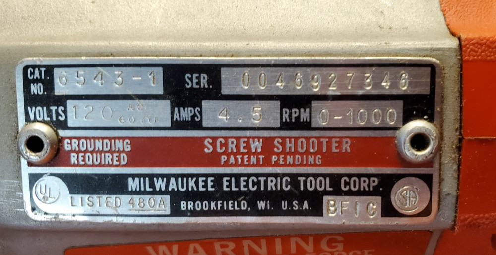 Screw Shooter, Milwaukee