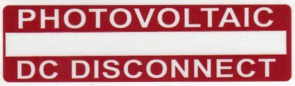 HellermannTyton 596-00238 Photovoltaic DC Disconnect Labels