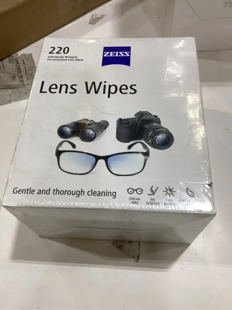 Zeiss Lens Wipes, White, 220 Count
