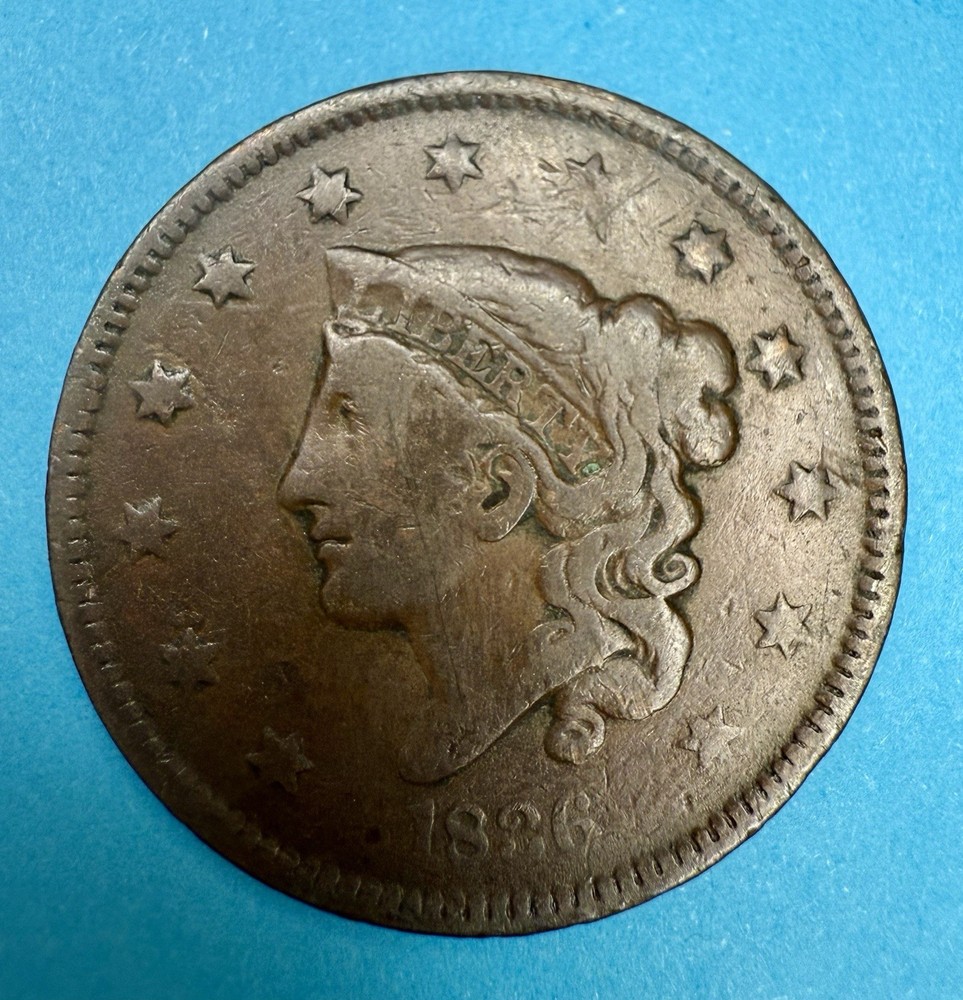 1836 Large Cent Coronet Head – Early American Copper Coin