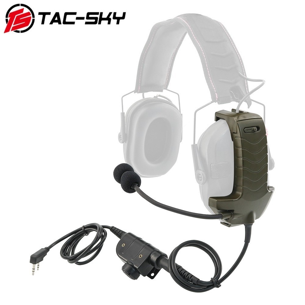 TS TAC-SKY Tactical Headset Accessory Microphone Kit PTT Compatible with Walker