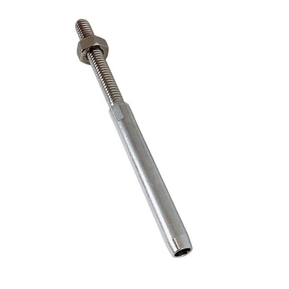 Marine Grade 1/8" Hand Swage Lifeline Stud RH Cable Rail T316 Stainless Steel