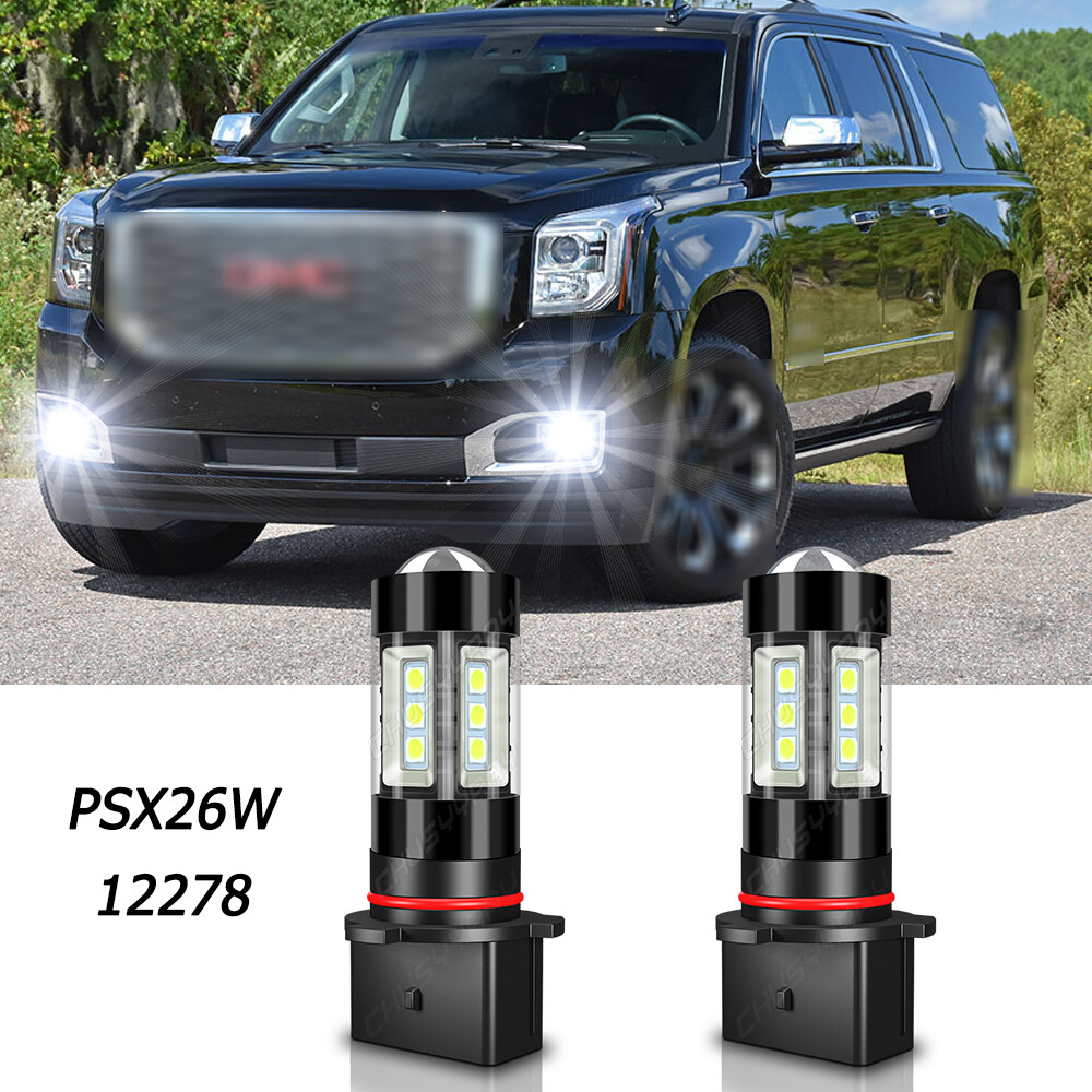 2x 12278 PSX26W LED Fog Light Bulbs 6000K WHITE FOR GMC Yukon XL 2015-2019 US