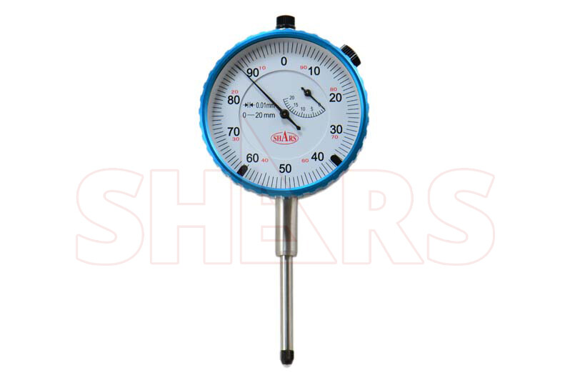 SHARS 20mm METRIC PRECISION DIAL INDICATOR .01mm AGD 2 GRADUATION LUG BACK P]