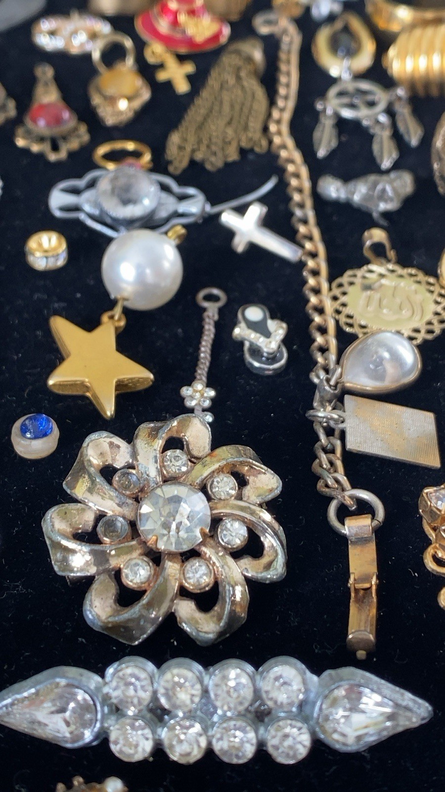 Vintage Jewelry Repair Lot ~ Crafts Repurpose Broken Missing Parts ~ Unique Item