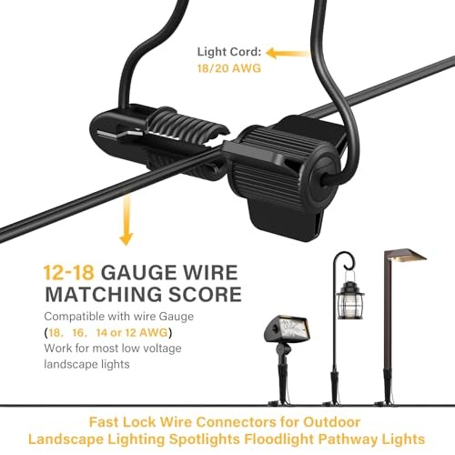 Low Voltage Cable Connector Fast Lock Twist with Electrical Wire 12 PCS