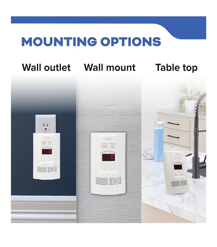 Kidde Carbon Monoxide Detector, Propane, Natural, Methane, & Explosive