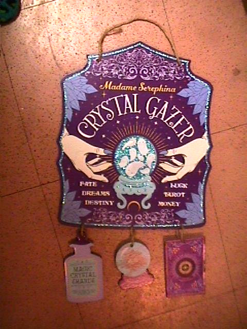 CRYSTAL GAZER ball psychic eye tarot card fortune reading SIGN wicca halloween