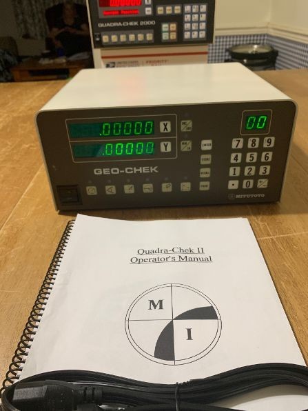 Refurbished Mitutoyo Geo-Chek DRO listed by original Metronics distributor.