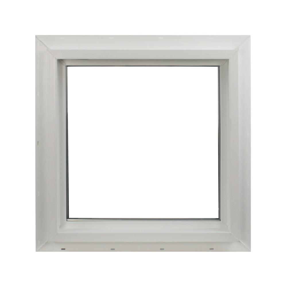 Double Pane Window 16" x 16" Square White Vinyl, Argon Filled, Low-E Glass