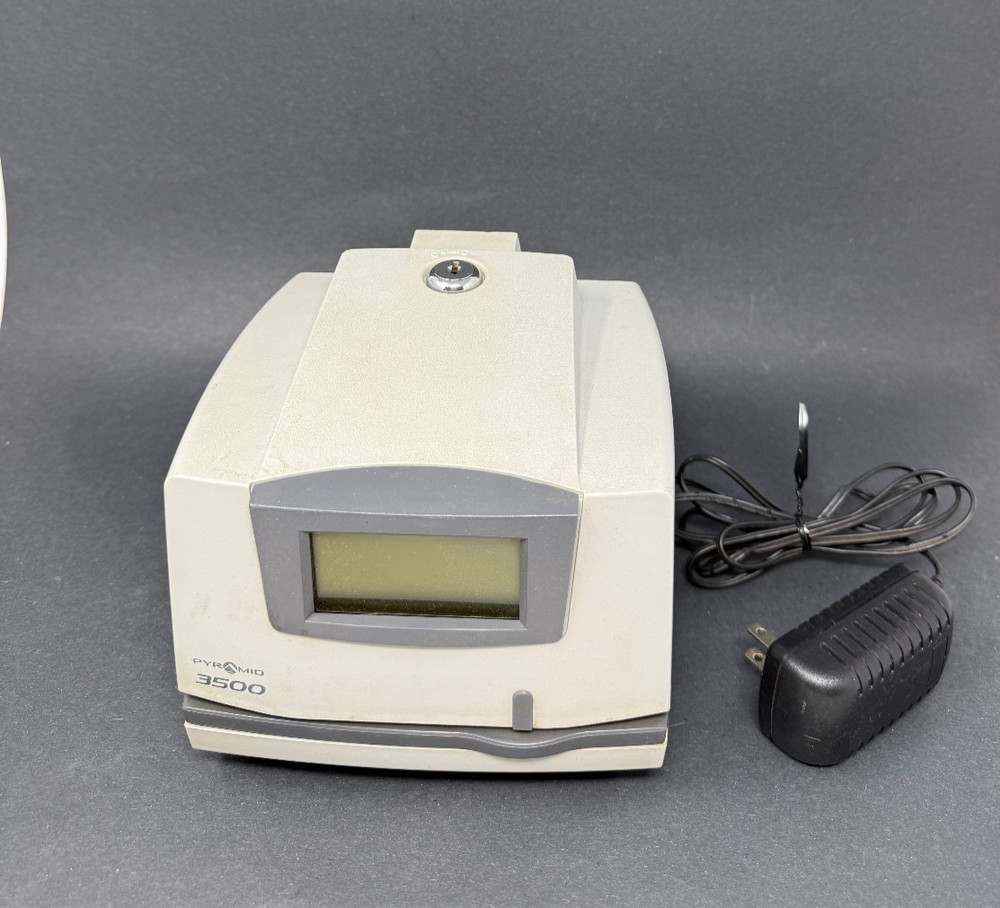 Pyramid 3500 Employee Time Clock w/ Power Adapter No Key