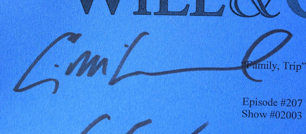 2018 Will & Grace (Family, Trip) Hand Signed Original Screenplay Script