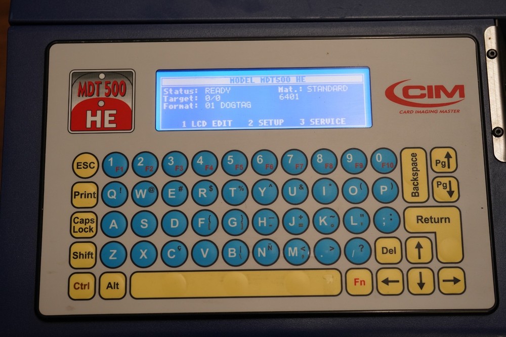 CIM MDT500 HE Portable Automatic Dog Tag Embosser *READ DESCRIPTION*