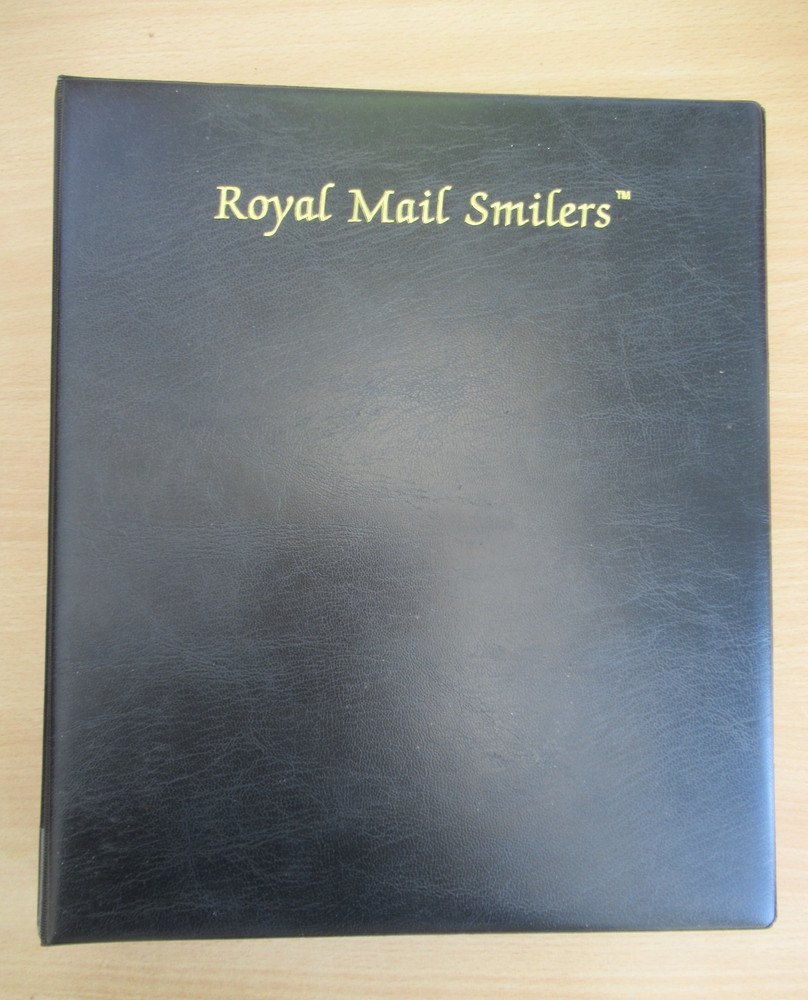 3 ROYAL MAIL SMILERS SHEETS 4 RING ALBUMS 100+ PAGES / LEAVES EMPTY + SLIPCASE