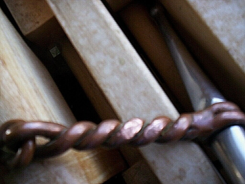 Used Stainless Full Cheek Copper Twisted Wire Snaffle Bit 5" Mouth