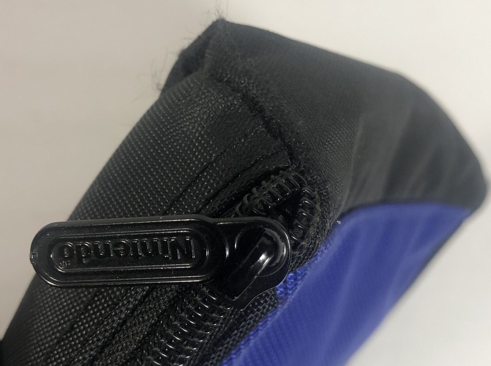 Nintendo DS Blue Zippered Carrying Case w/ Shoulder Strap Adjustable Pockets