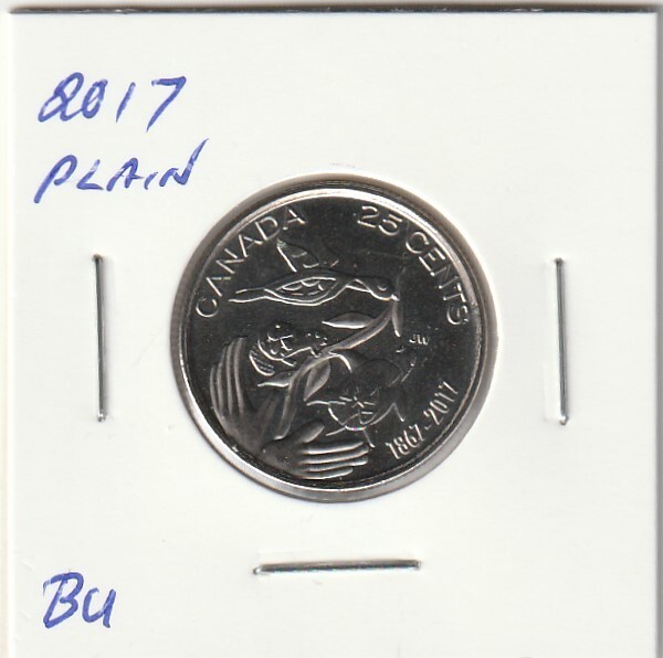 Canada 2017 25 Cents 150th. Anniversary Plain