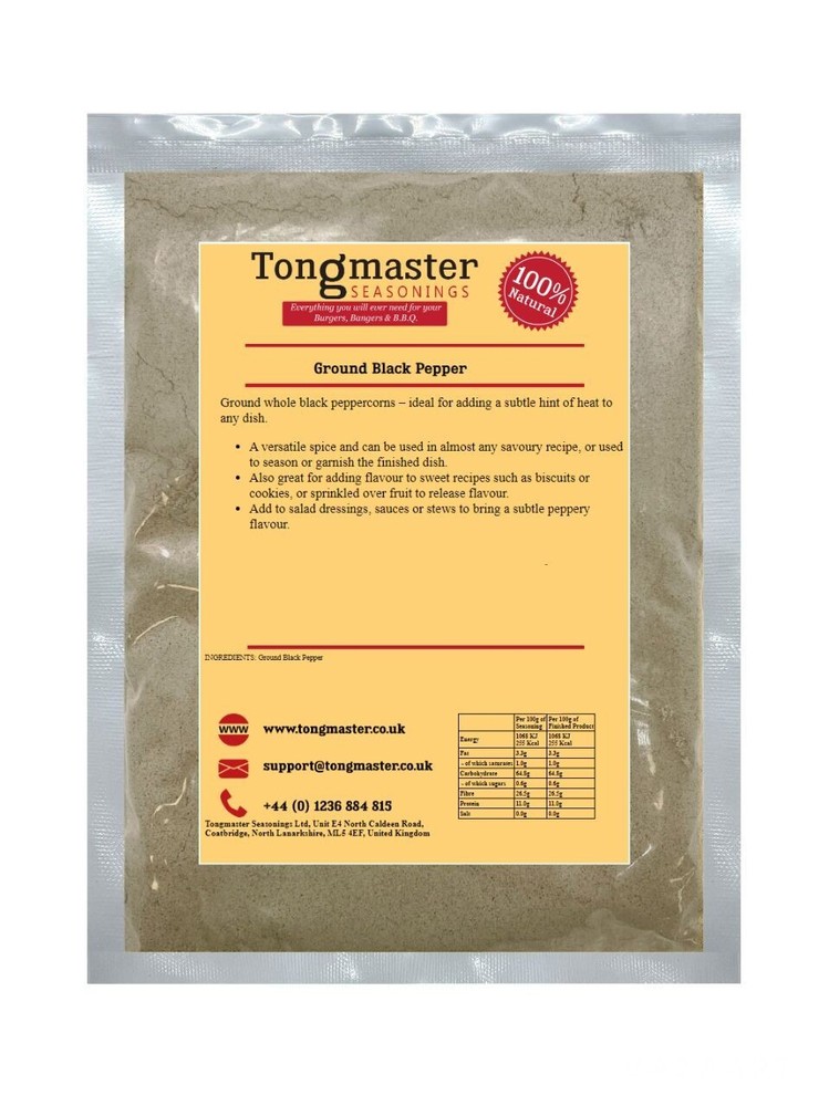 Ground Black Pepper - 500g (Shaker Jar)