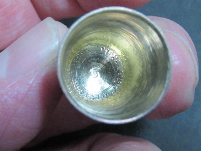 Enamel & Sterling Silver Thimble - Windmill Scene