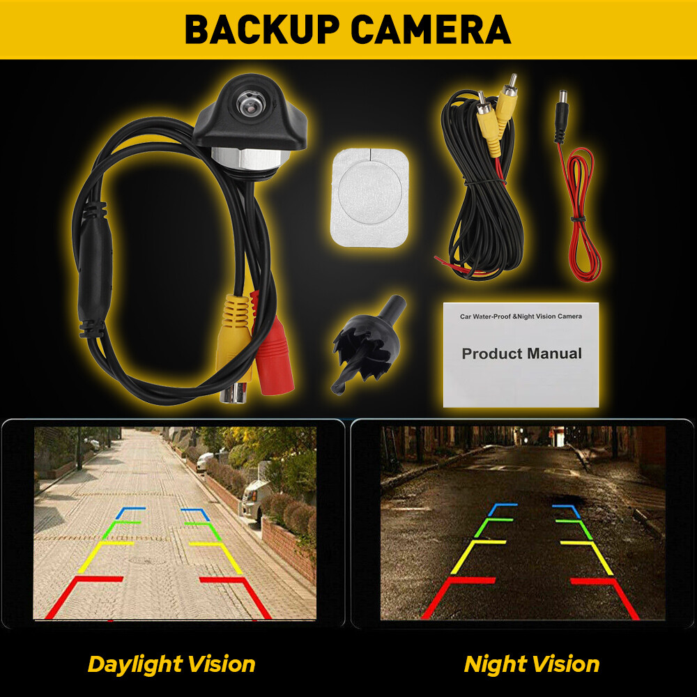 Rear View Reverse Backup Camera Parking 170°Wide Angle Night vision Adjustable