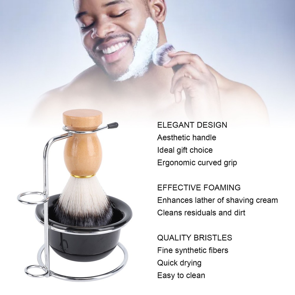 Stylish Shaving Brush Set Efficient Lathering For Men