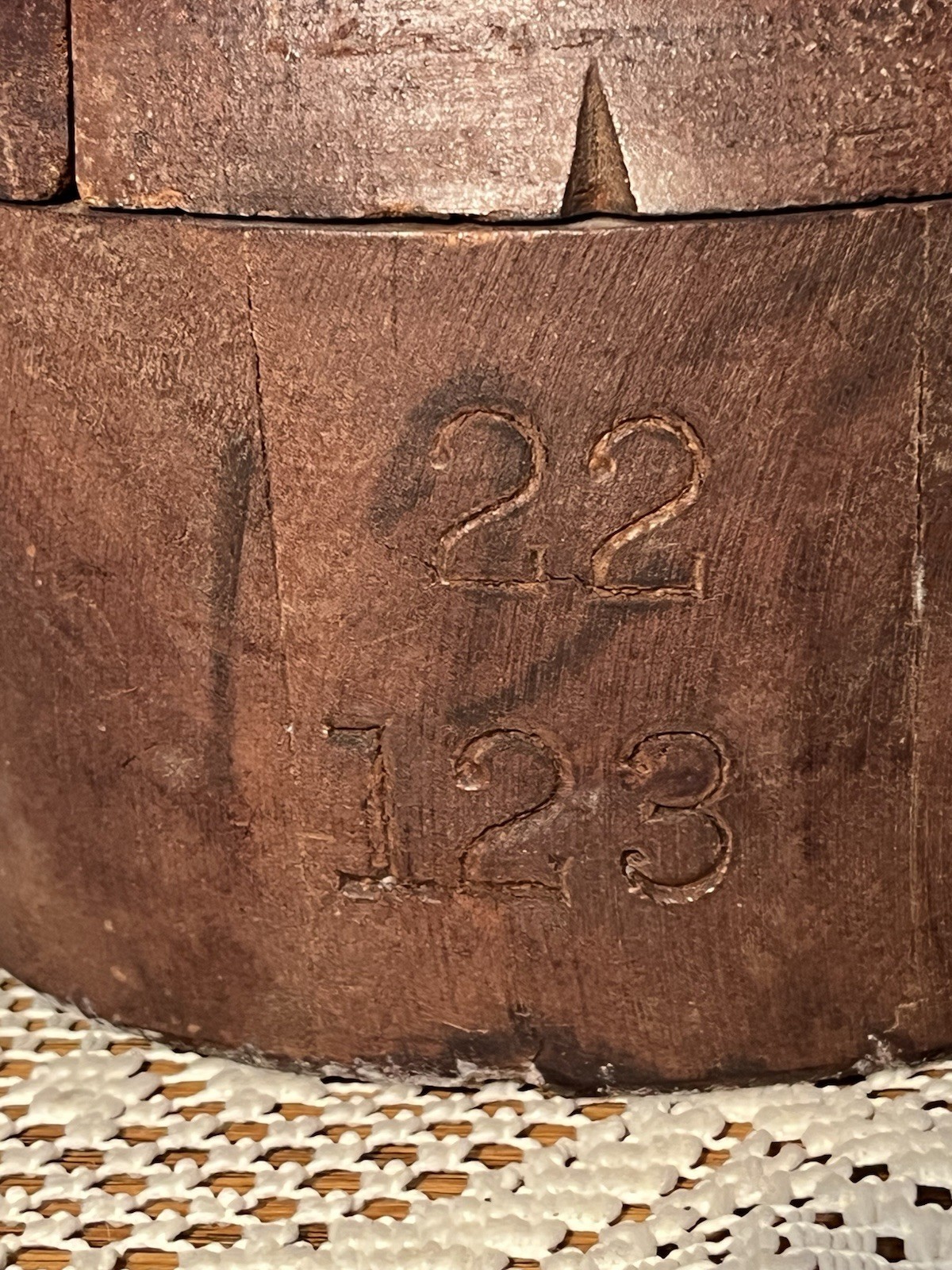 Antique Multi-Piece Wood Millinery Puzzle-Form Hat Block/Mold