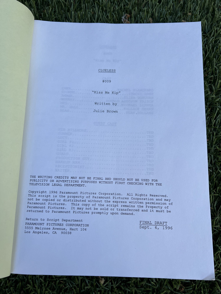 Clueless TV script 1996