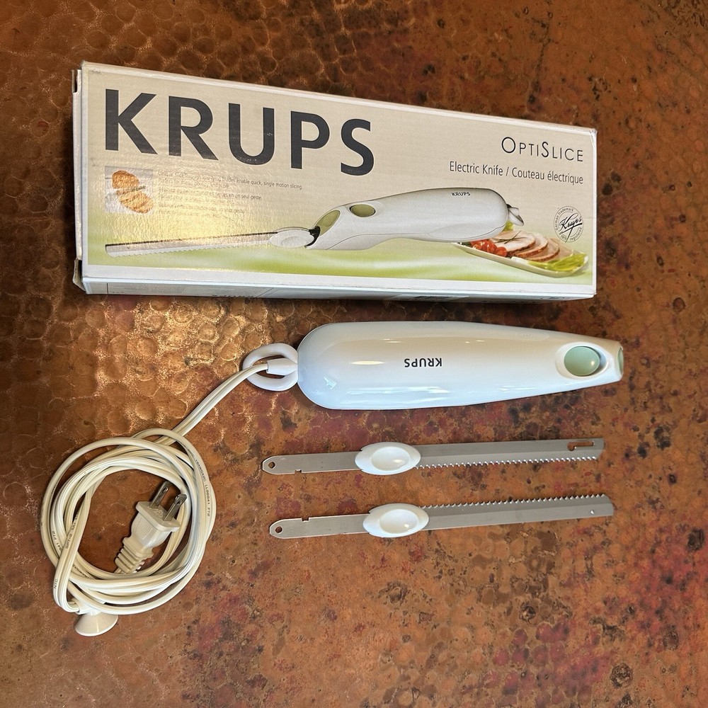 Krups Optislice Electric Knife Model 371 Slice Carve Meat Self Sharp