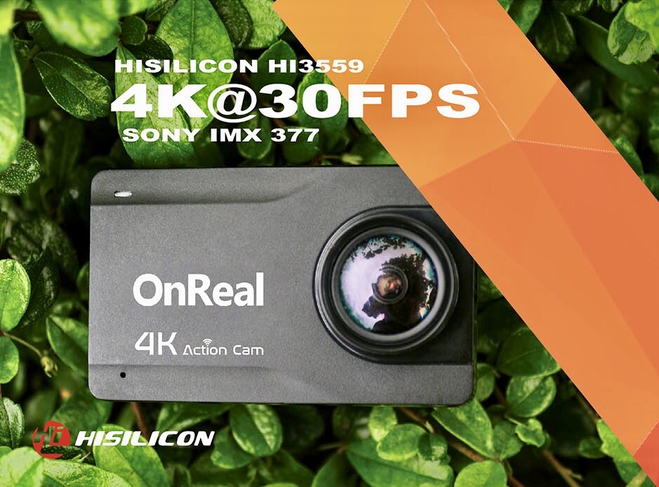 OnReal Native 4K Waterproof Action Camera w/ Image Stabilization & 2.45" LCD