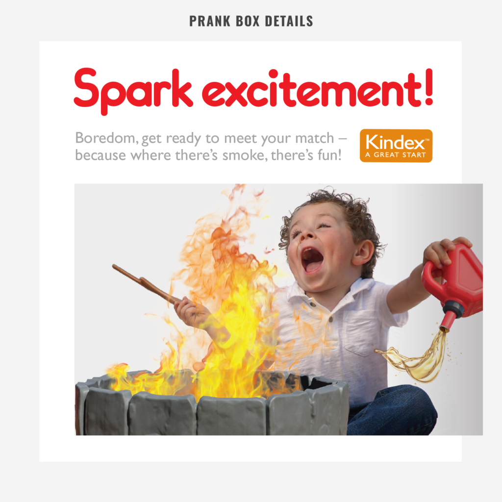 MY FIRST FIRE Prank Fake Gag Funny PARODY Joke Gift Box Baby shower toddler