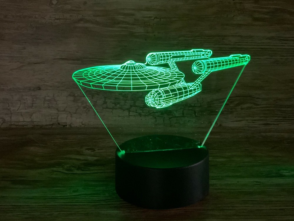 Star Trek Enterprise 3D LED Lamp, multi-function remote and Free Shipping
